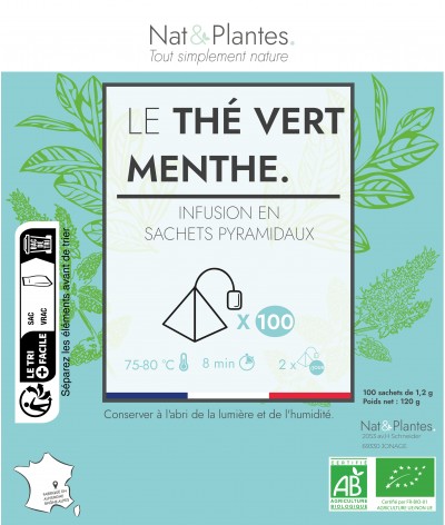 Sachet de thé vrac – Vert & Bleu France