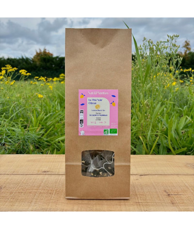 THÉ NOIR CITRON BIO PYRAMIDE 100 SACHETS EN VRAC